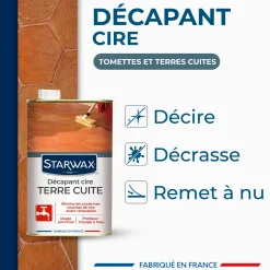 Décapant cire avant rénovation pour tomettes et terres cuites