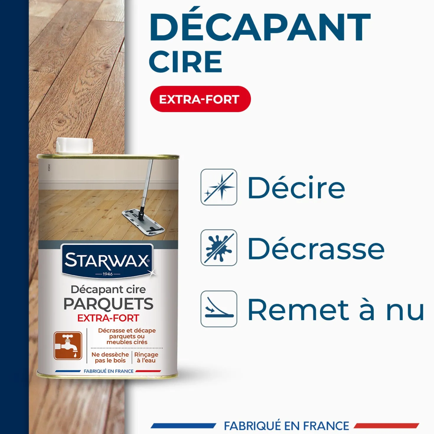 Décapant cire pour parquets cirés