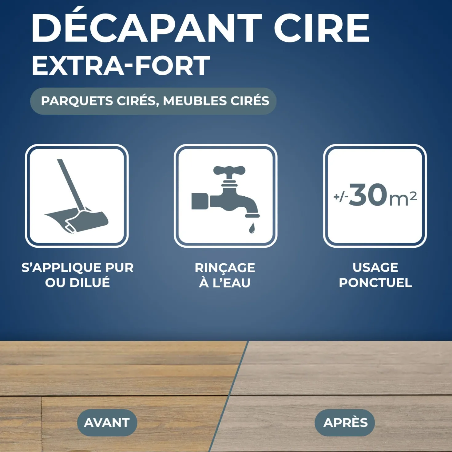 Décapant cire pour parquets cirés