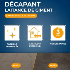 Décapant laitance de ciment