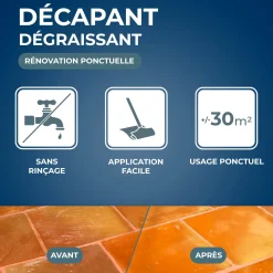 Décapant pour tomettes et terres cuites