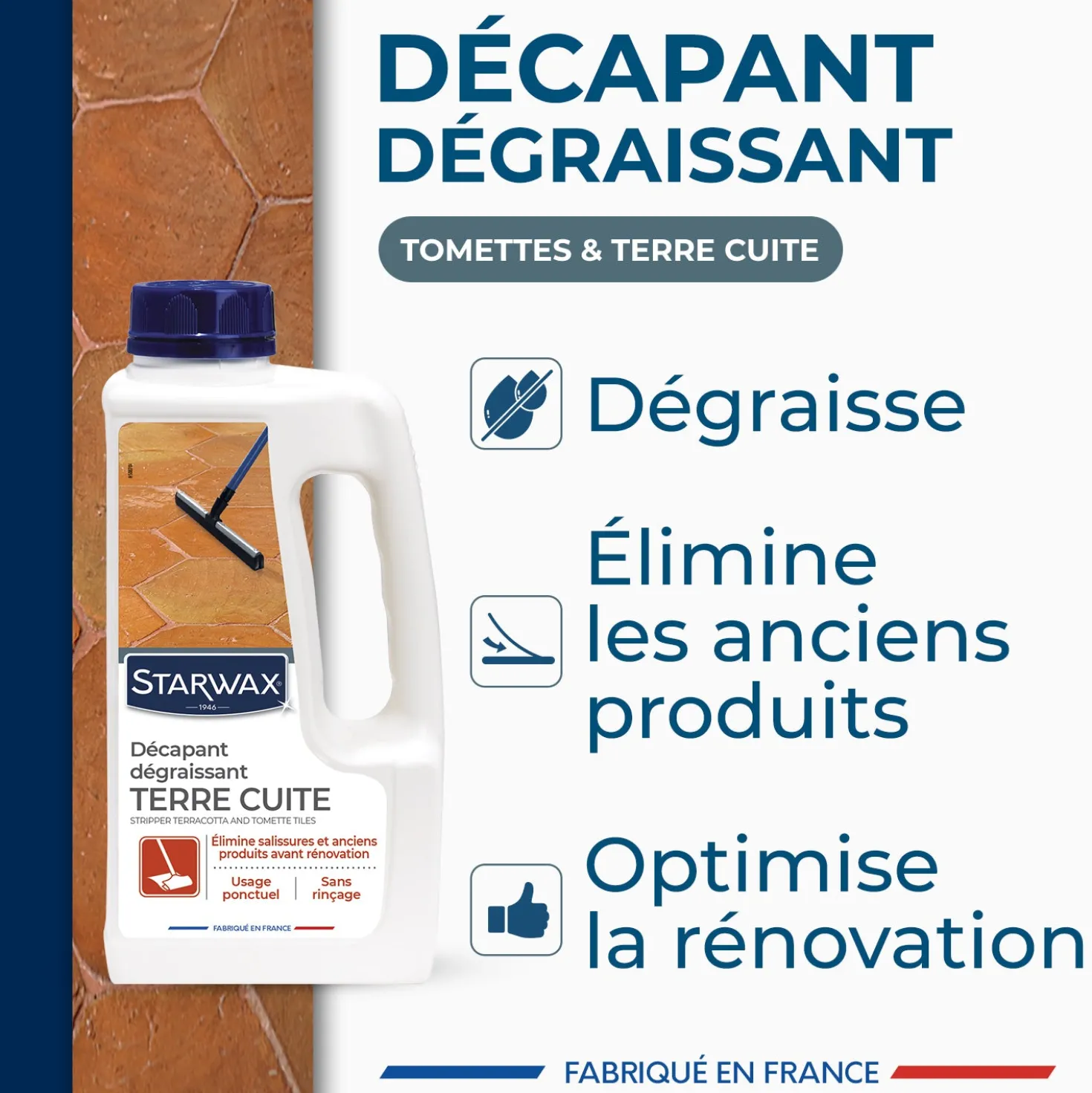 Décapant pour tomettes et terres cuites