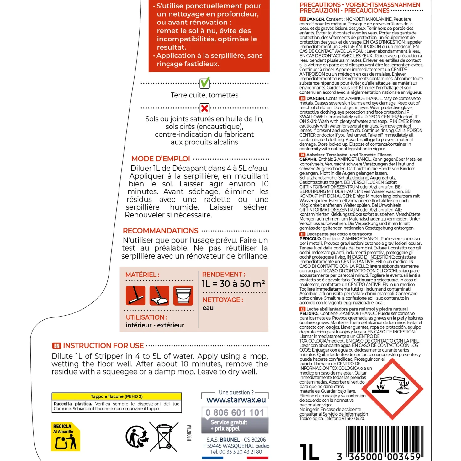 Décapant pour tomettes et terres cuites