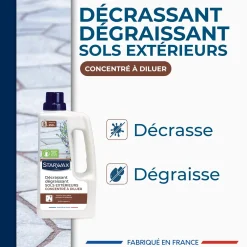 Décrassant dégraissant pour sols extérieurs