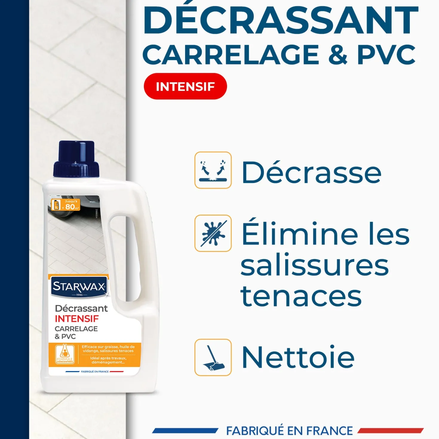 Décrassant intensif carrelages et PVC