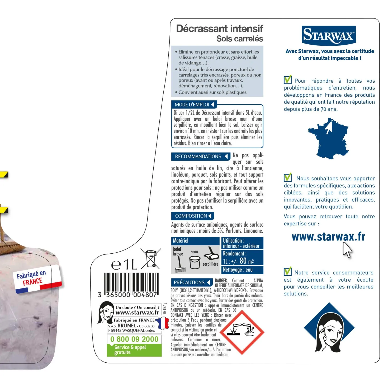 Décrassant intensif carrelages et PVC