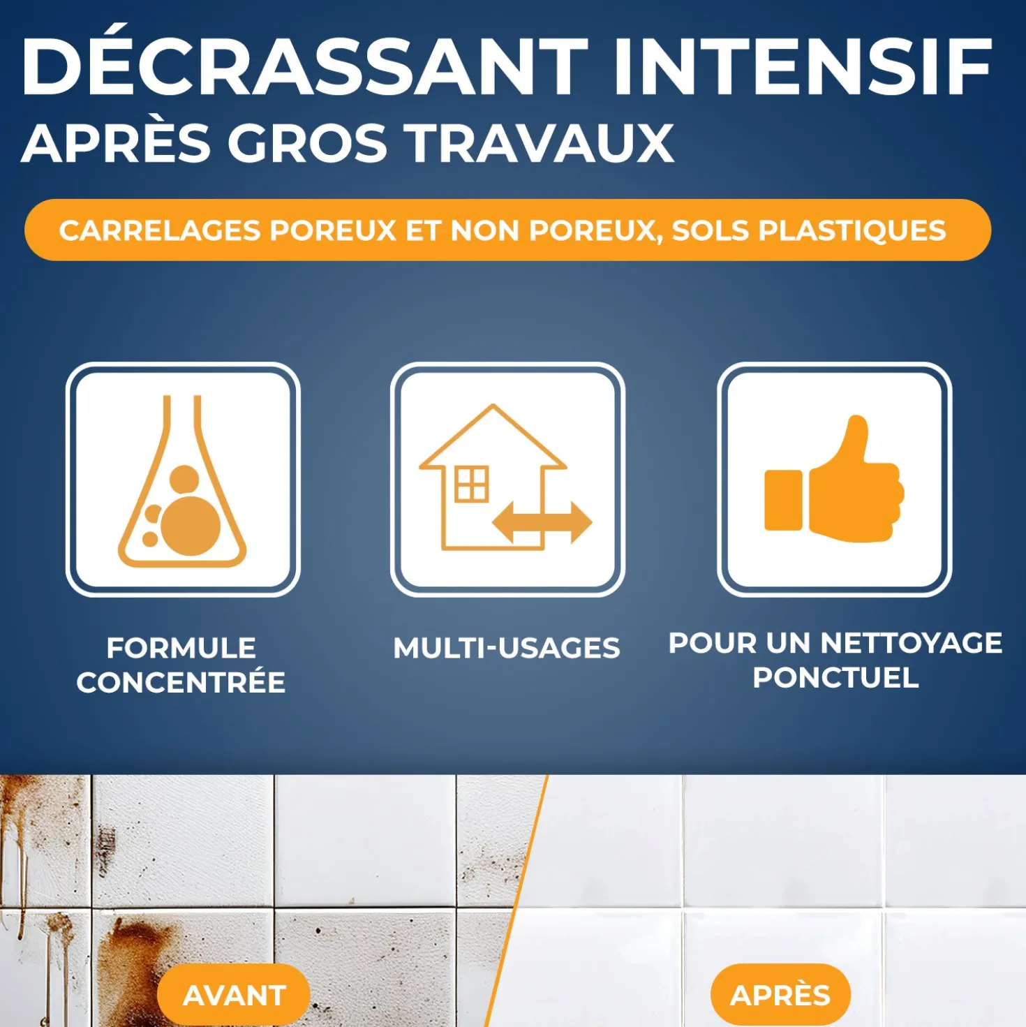 Décrassant intensif carrelages et PVC