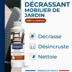 Décrassant multi-supports pour mobilier de jardin