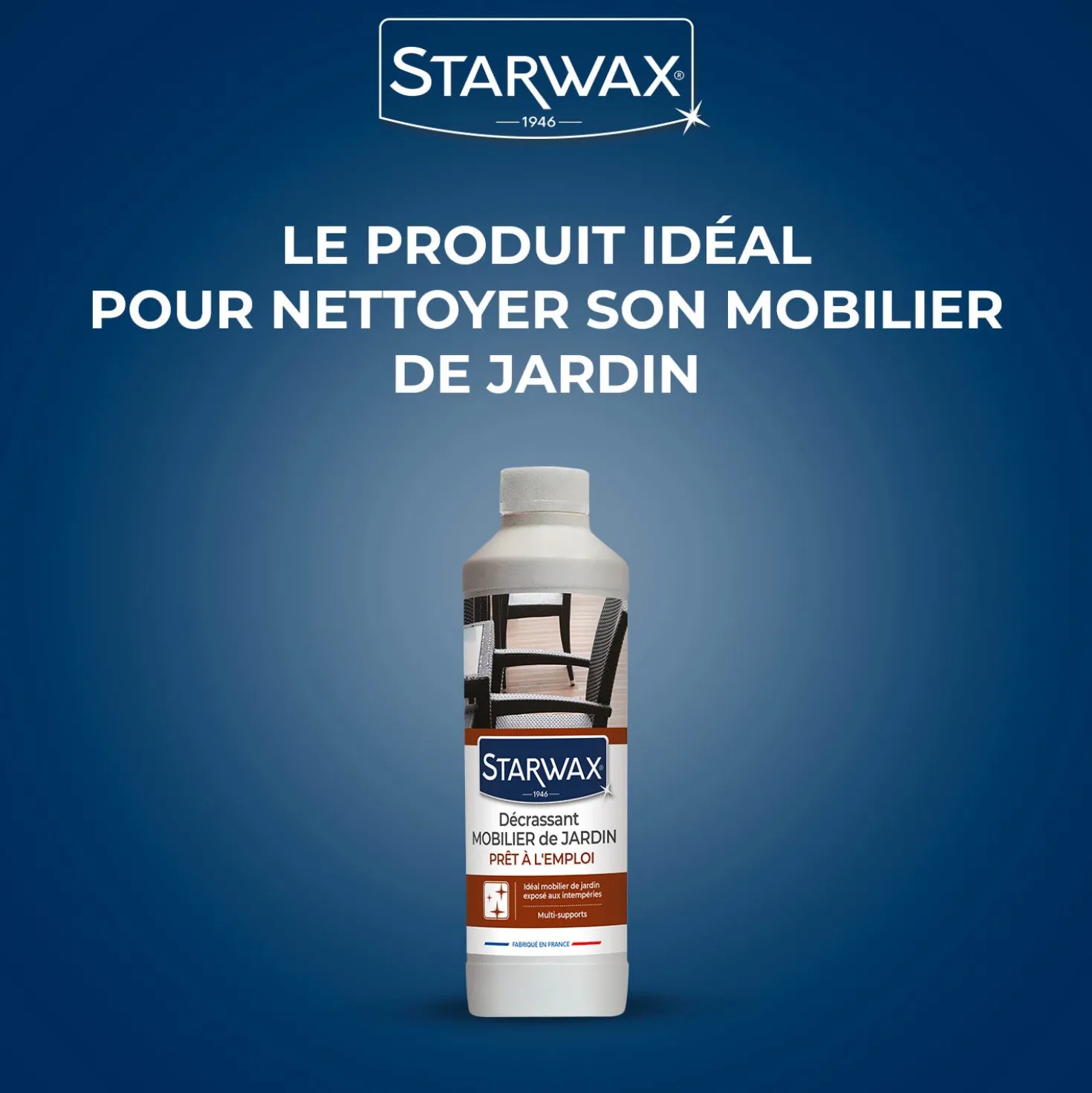 Décrassant multi-supports pour mobilier de jardin