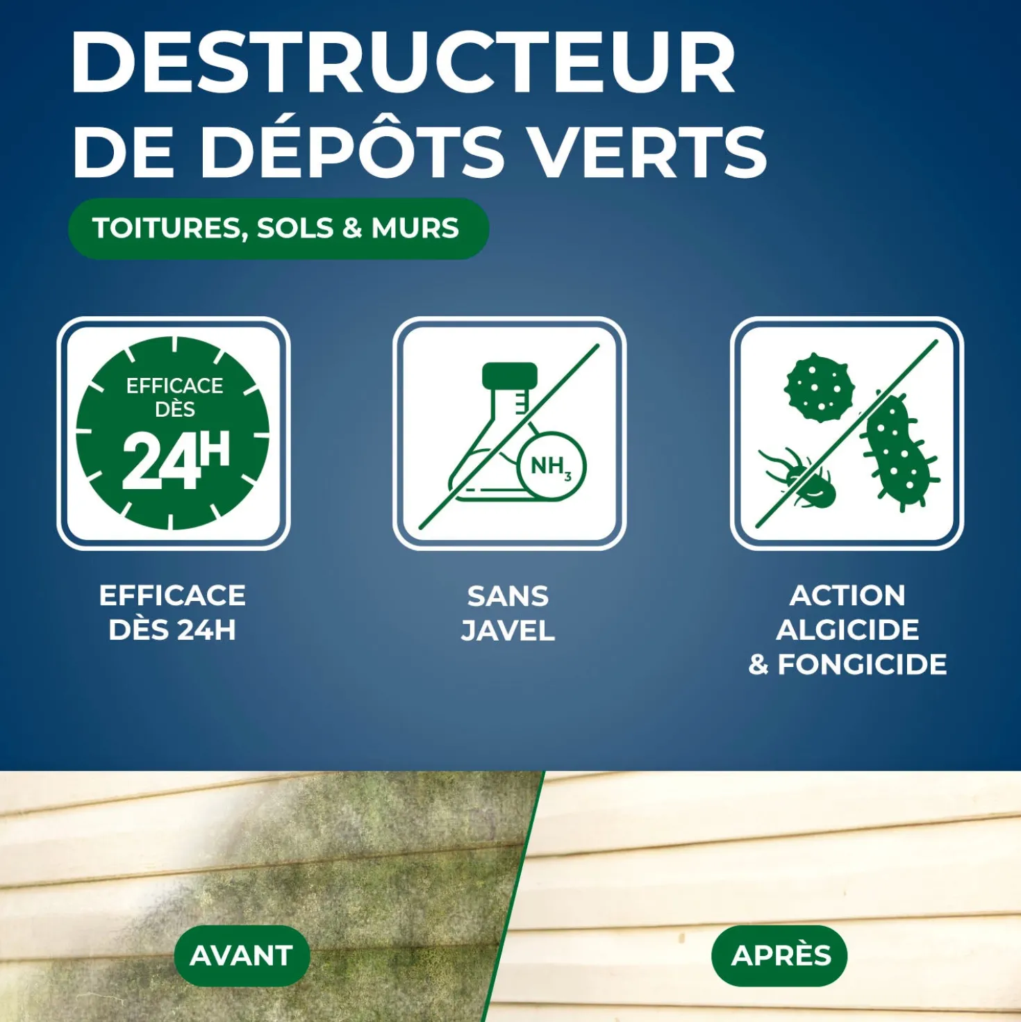Destructeur de dépôts verts concentré