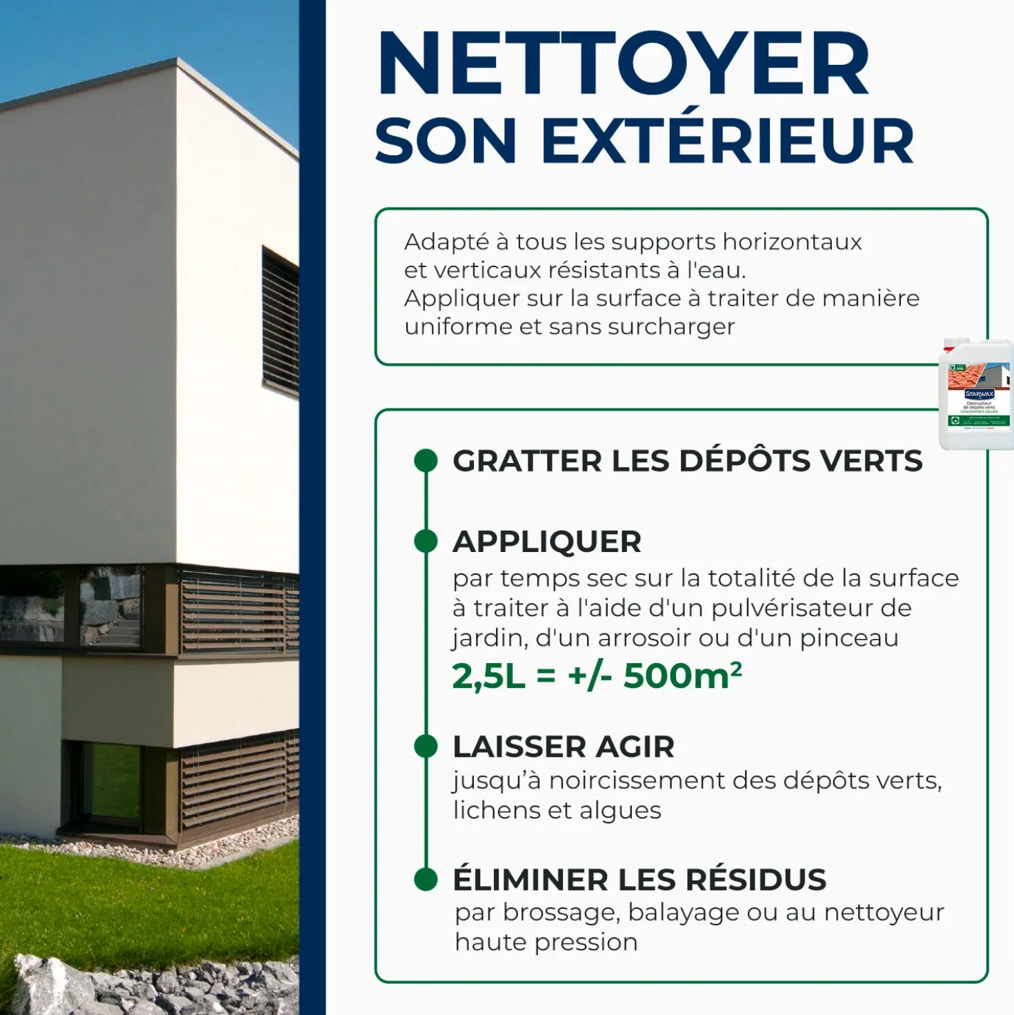 Destructeur de dépôts verts concentré