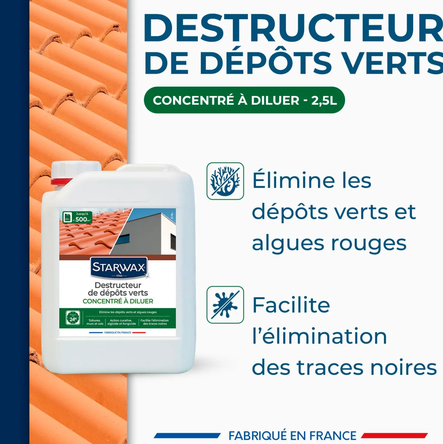 Destructeur de dépôts verts concentré