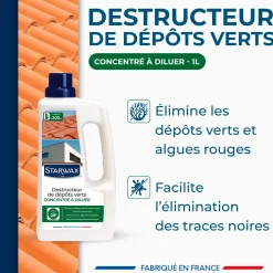 Destructeur de dépôts verts concentré à diluer - grandes surfaces