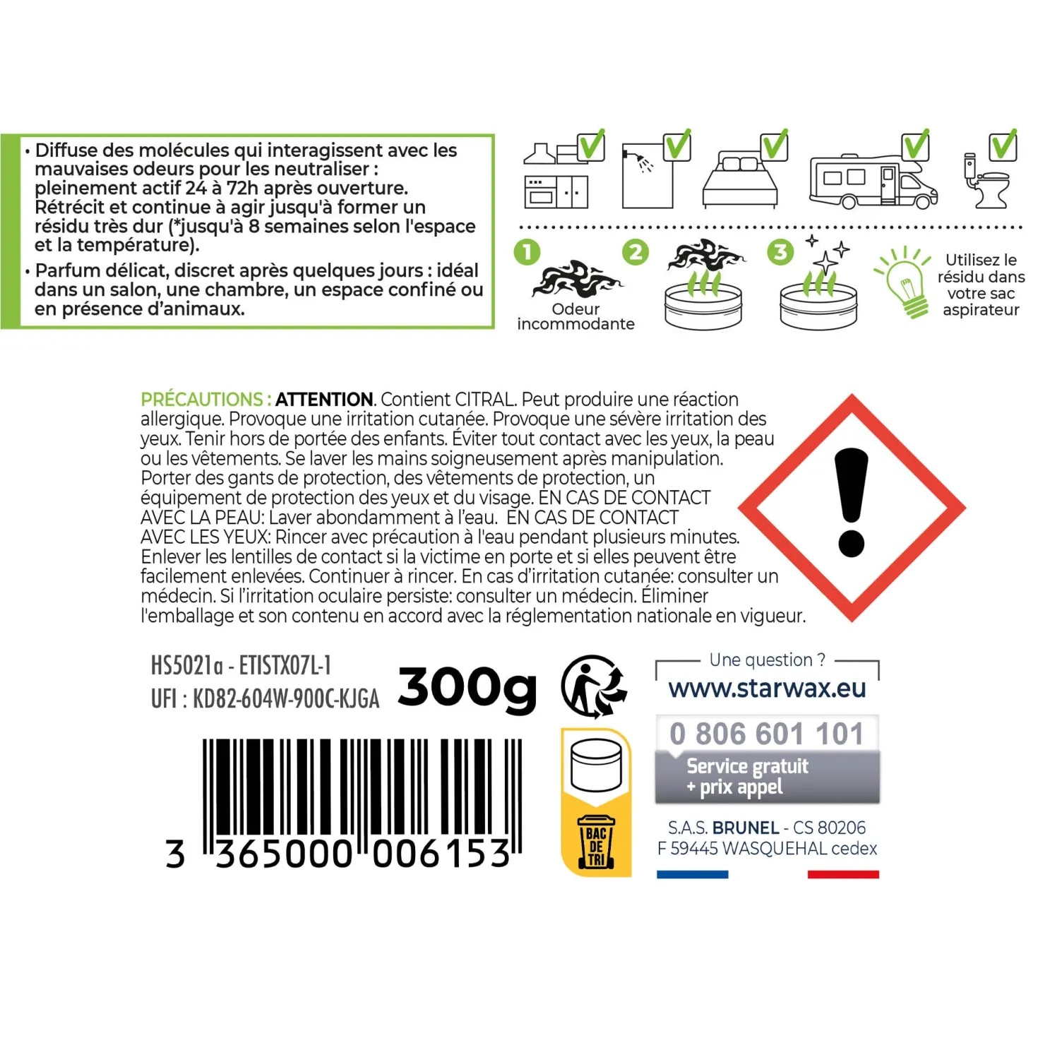 Destructeur d'odeurs Verveine Citron