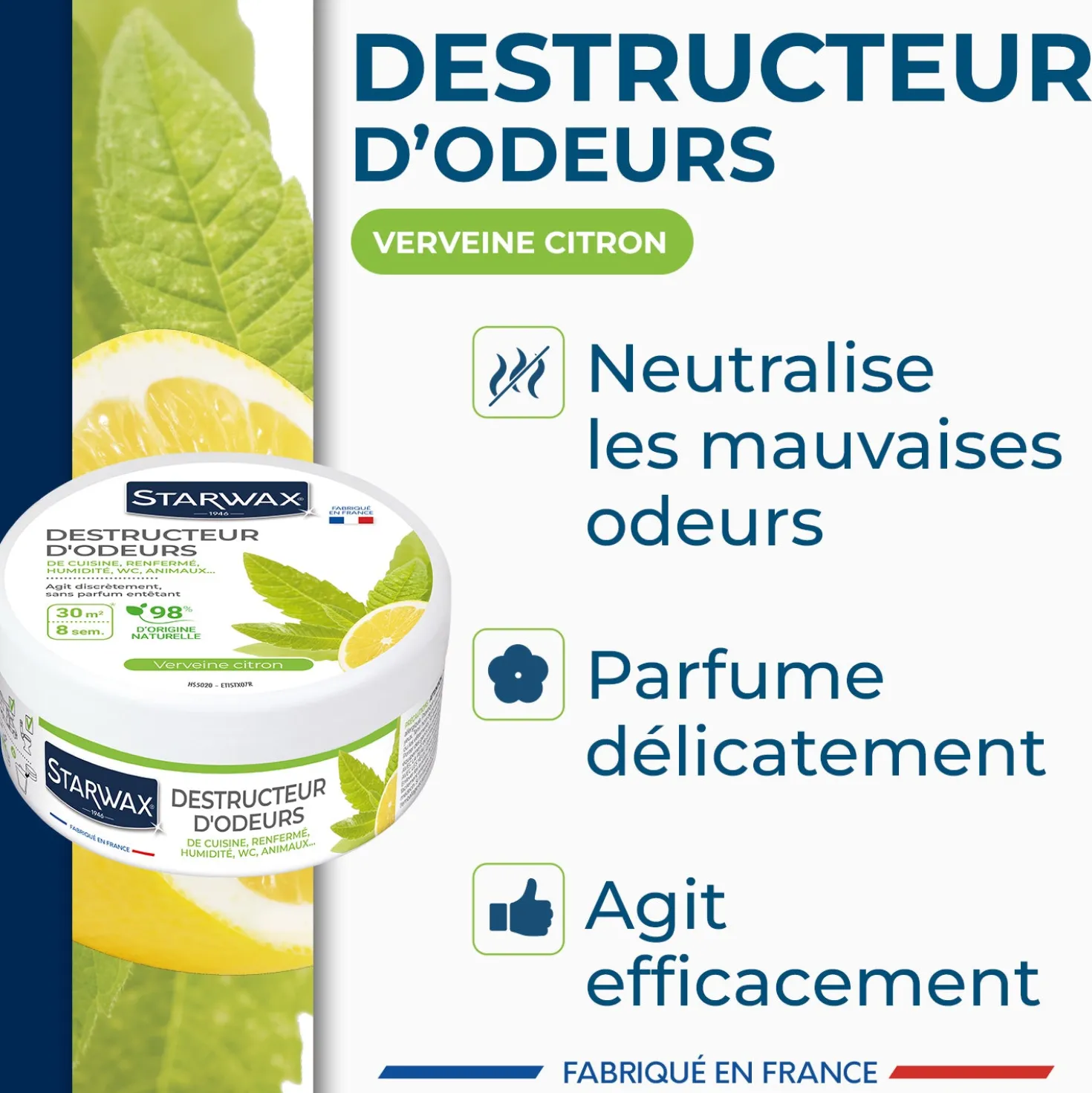 Destructeur d'odeurs Verveine Citron