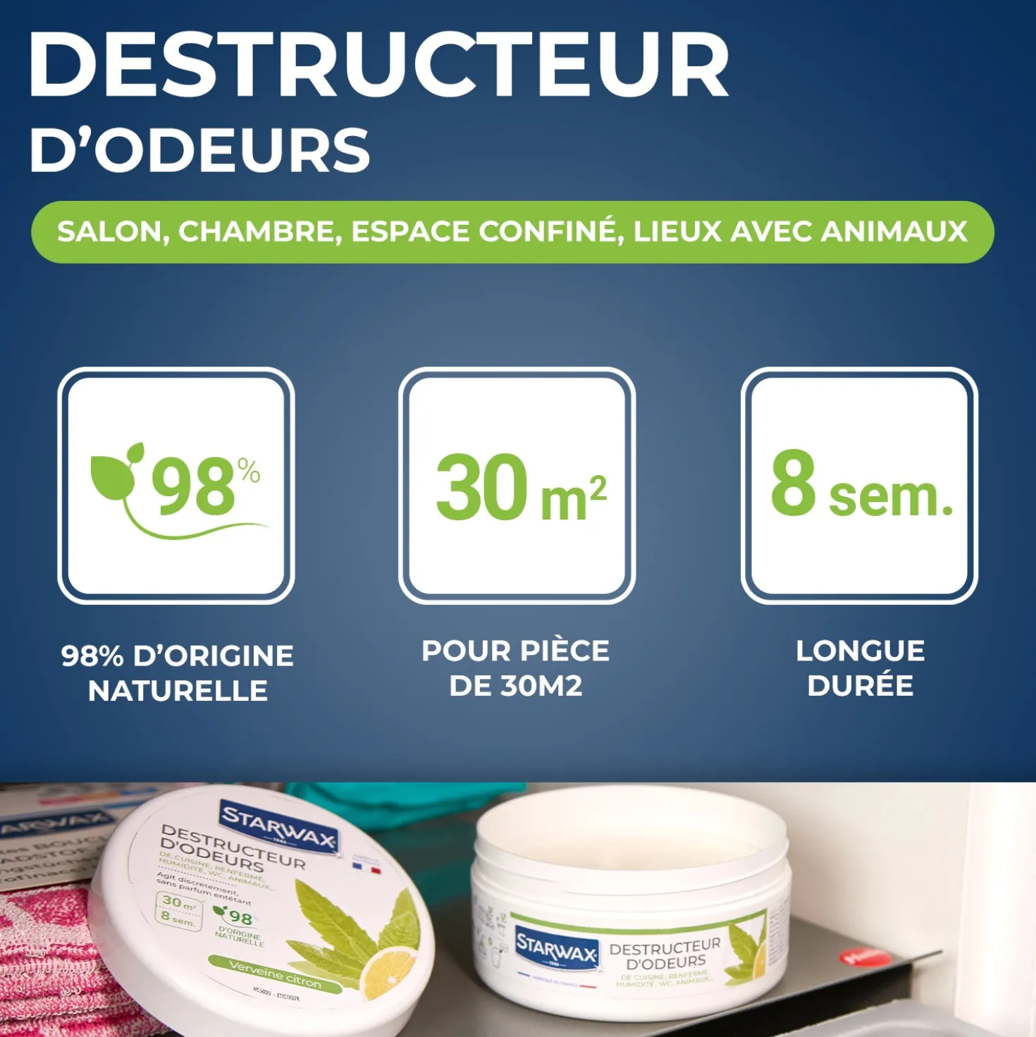 Destructeur d'odeurs Verveine Citron
