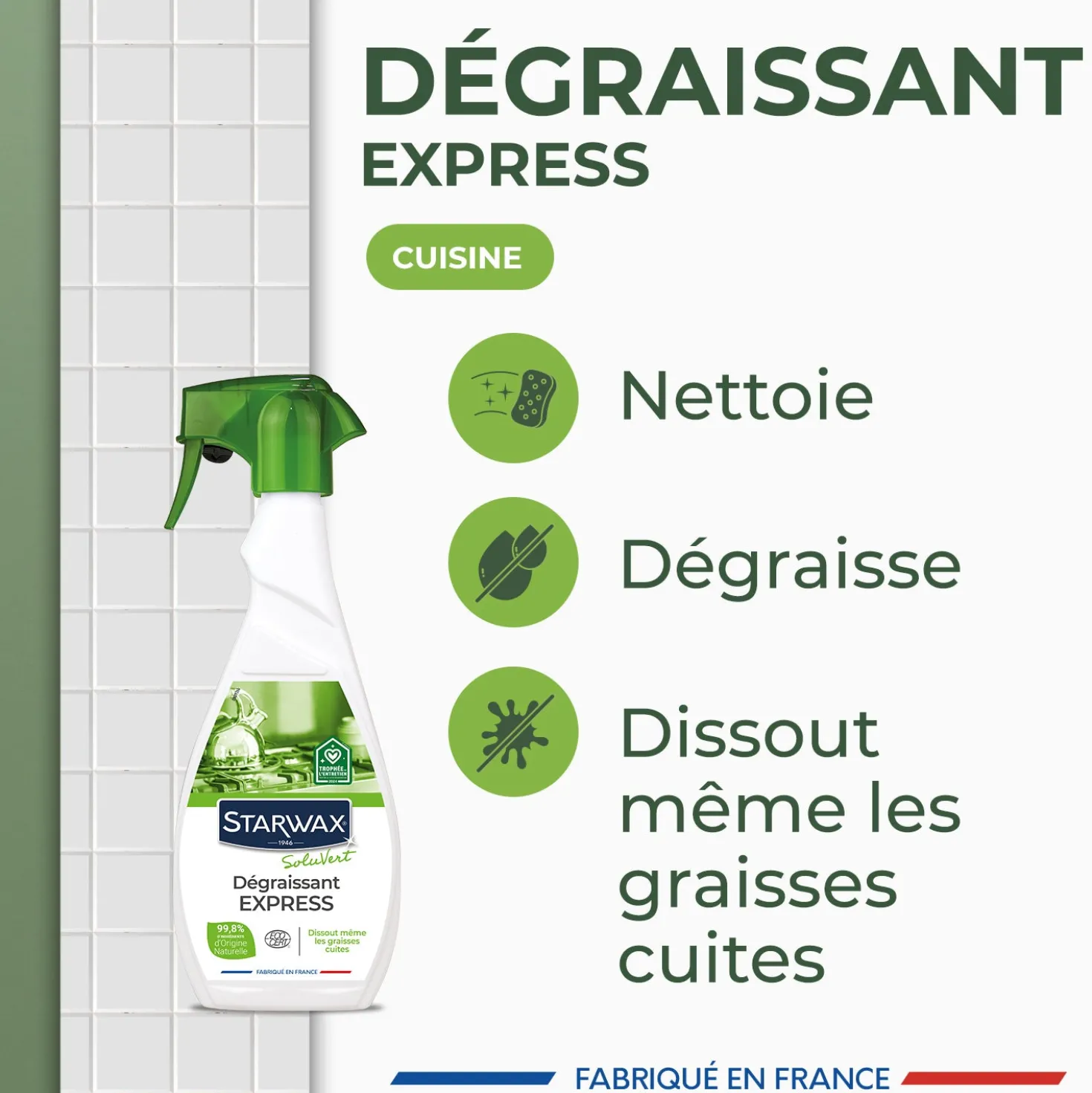 Dégraissant express pour cuisines
