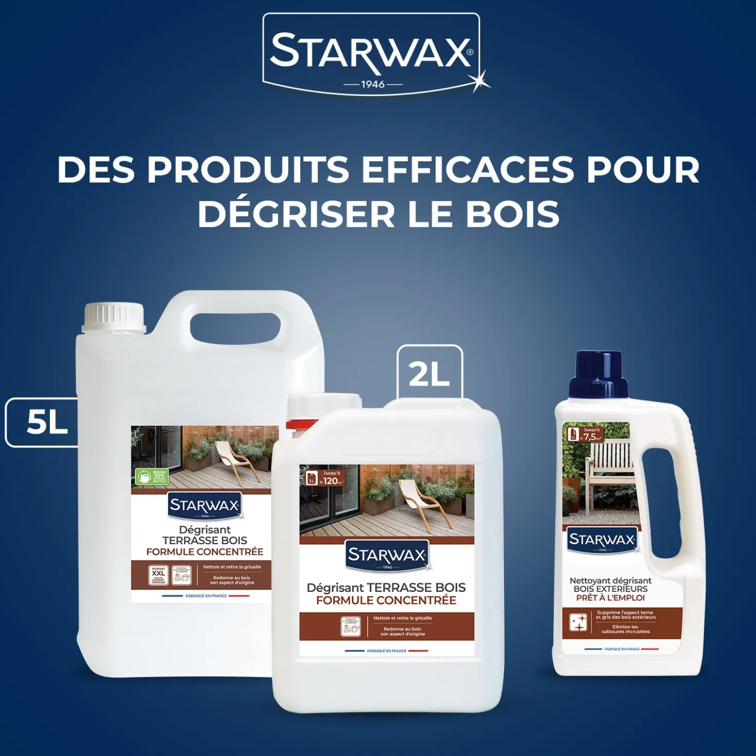 Dégrisant concentré pour terrasse en bois