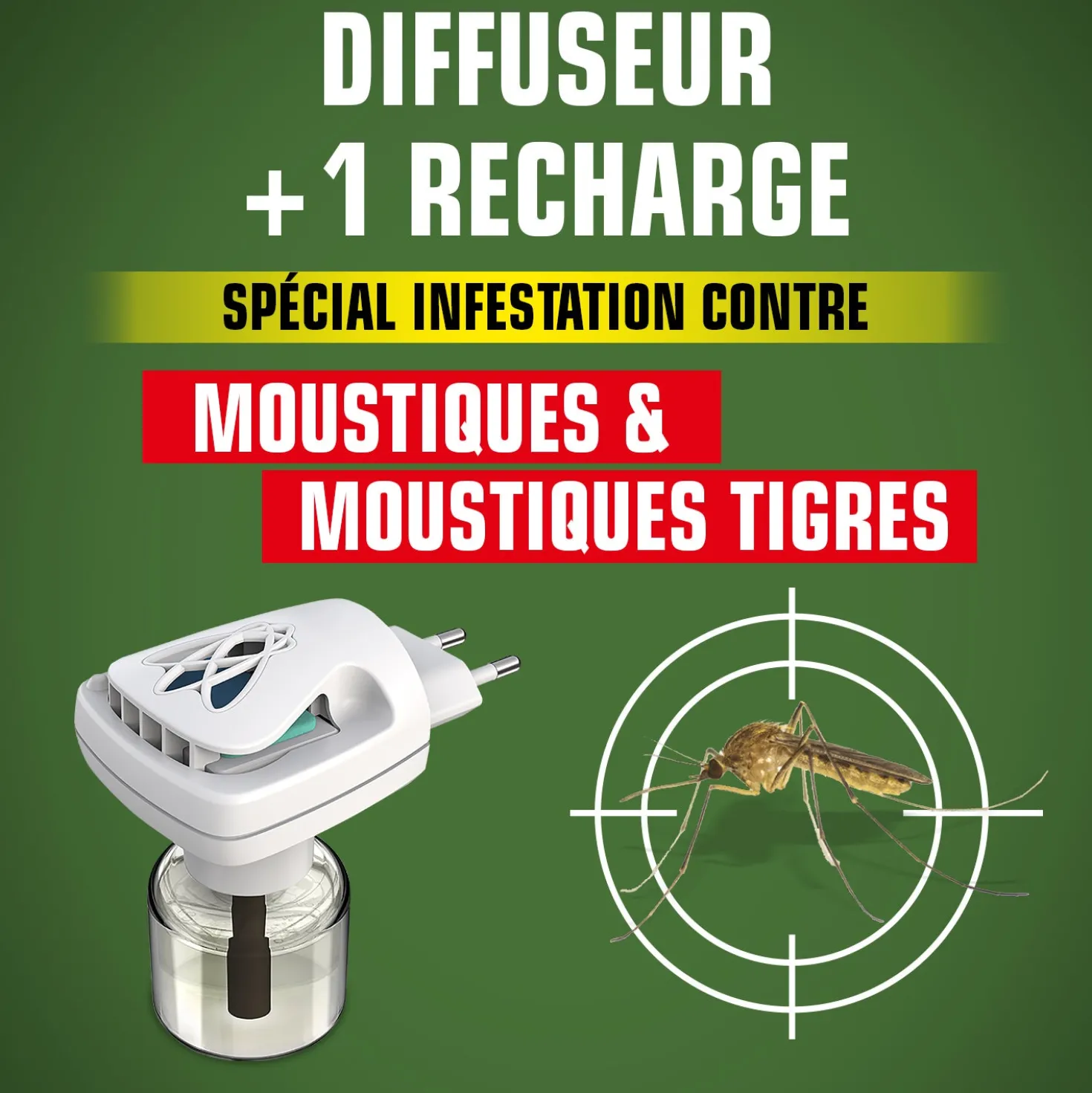 Diffuseur électrique anti moustiques + Recharge