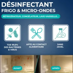 Désinfectant pour réfrigérateur et micro-ondes