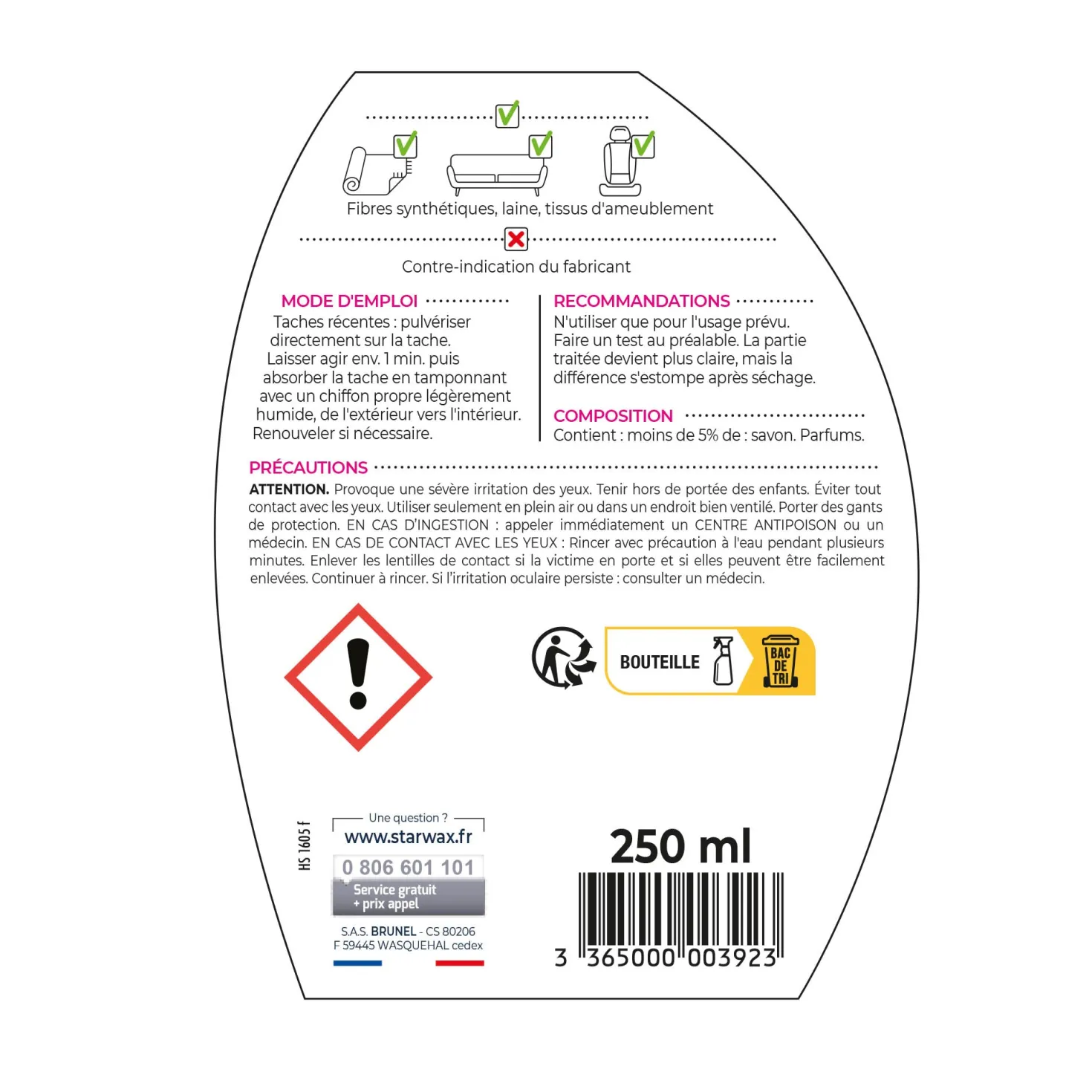 Détachant express pour tapis et moquettes