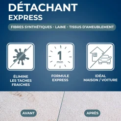 Détachant express pour tapis et moquettes