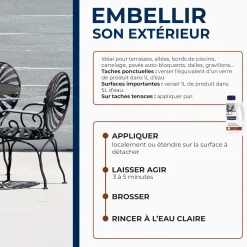 Détachant rouille pour sols extérieurs