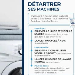 Détartrant pour lave-linge et lave-vaisselle