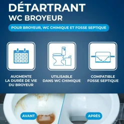 Détartrant pour WC broyeurs