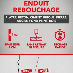 Enduit rebouchage pâte