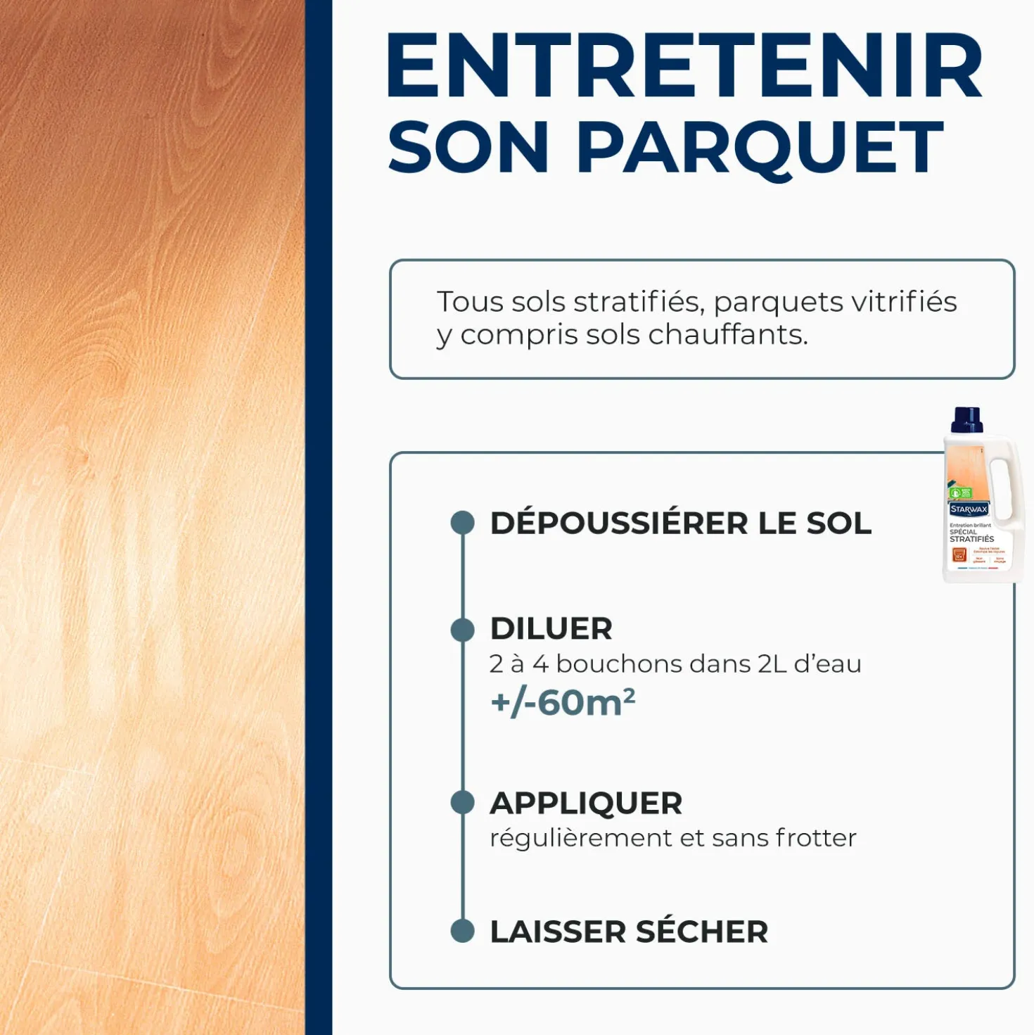 Entretien brillant spécial stratifié