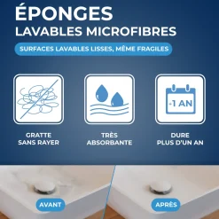 Eponges lavables réutilisables