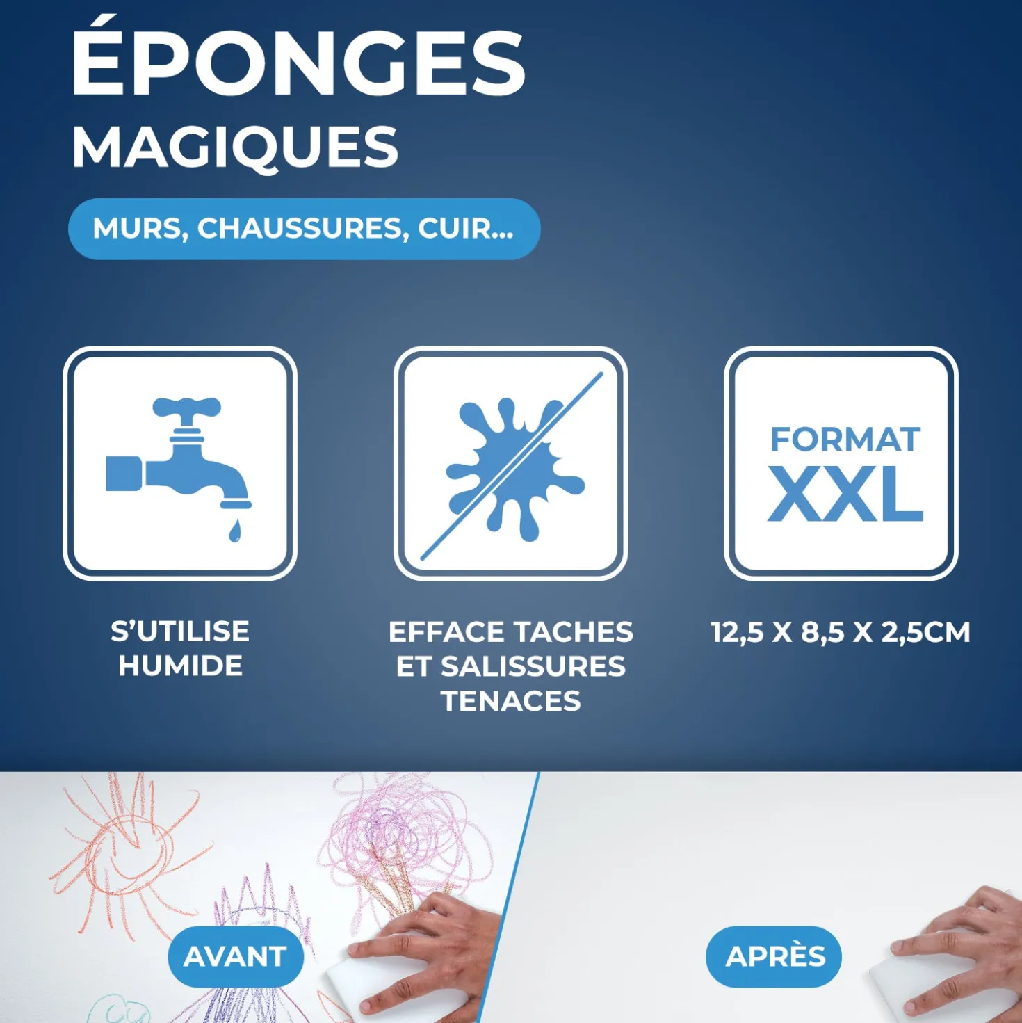 Eponges magiques XXL