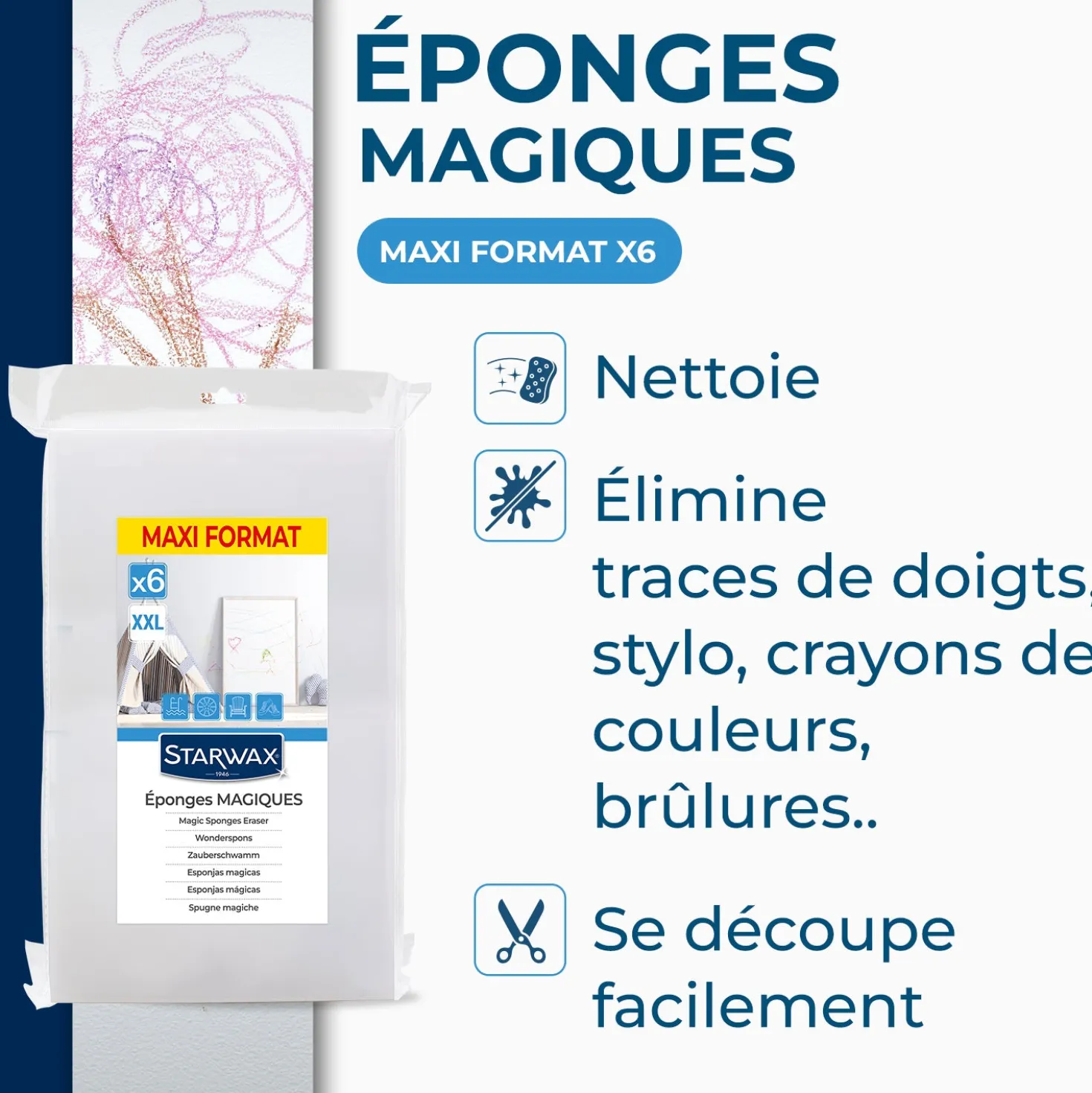 Eponges magiques XXL