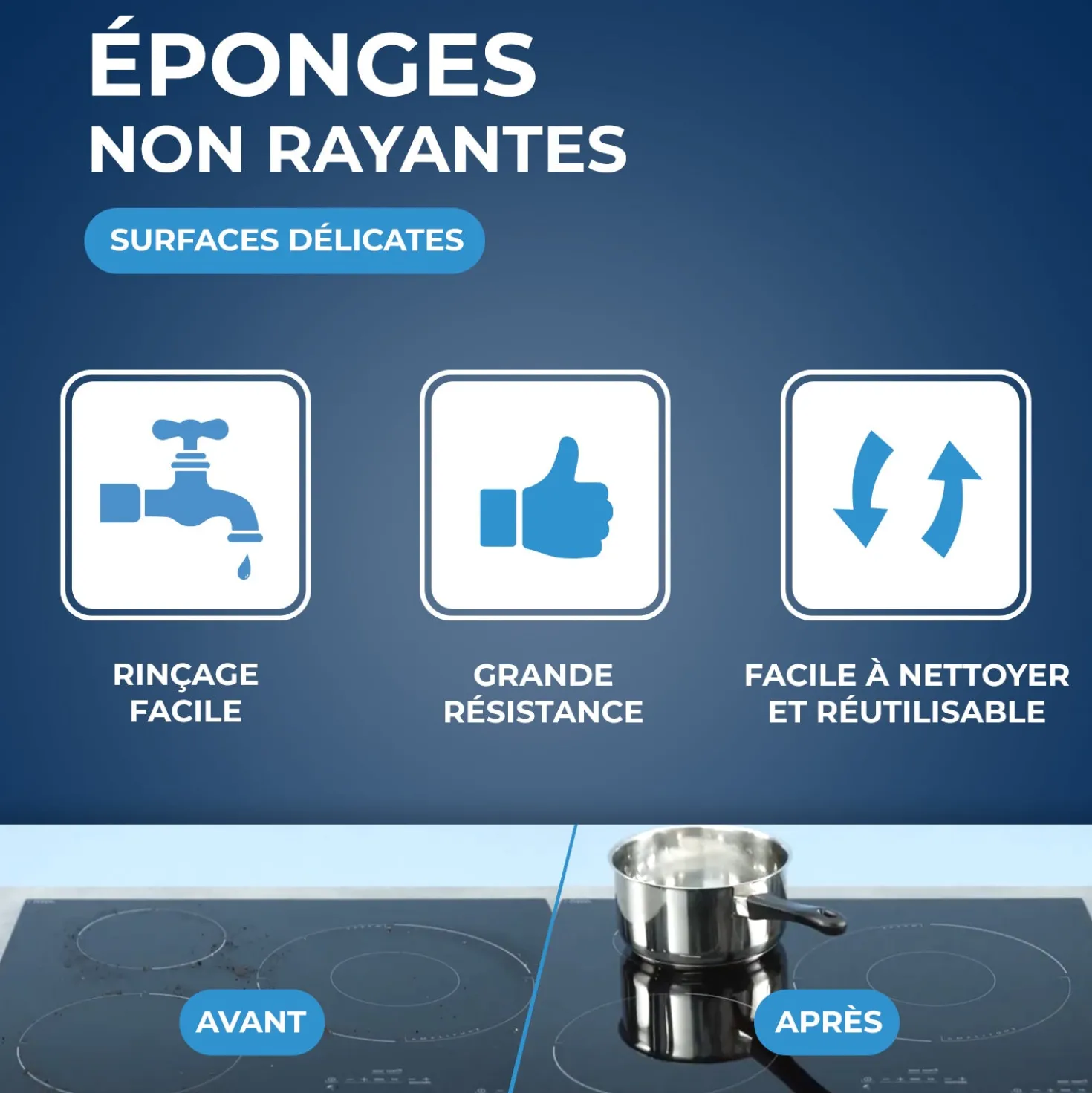 Eponges non rayantes