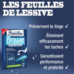 Feuilles de lessive au Bicarbonate parfum Brise végétale