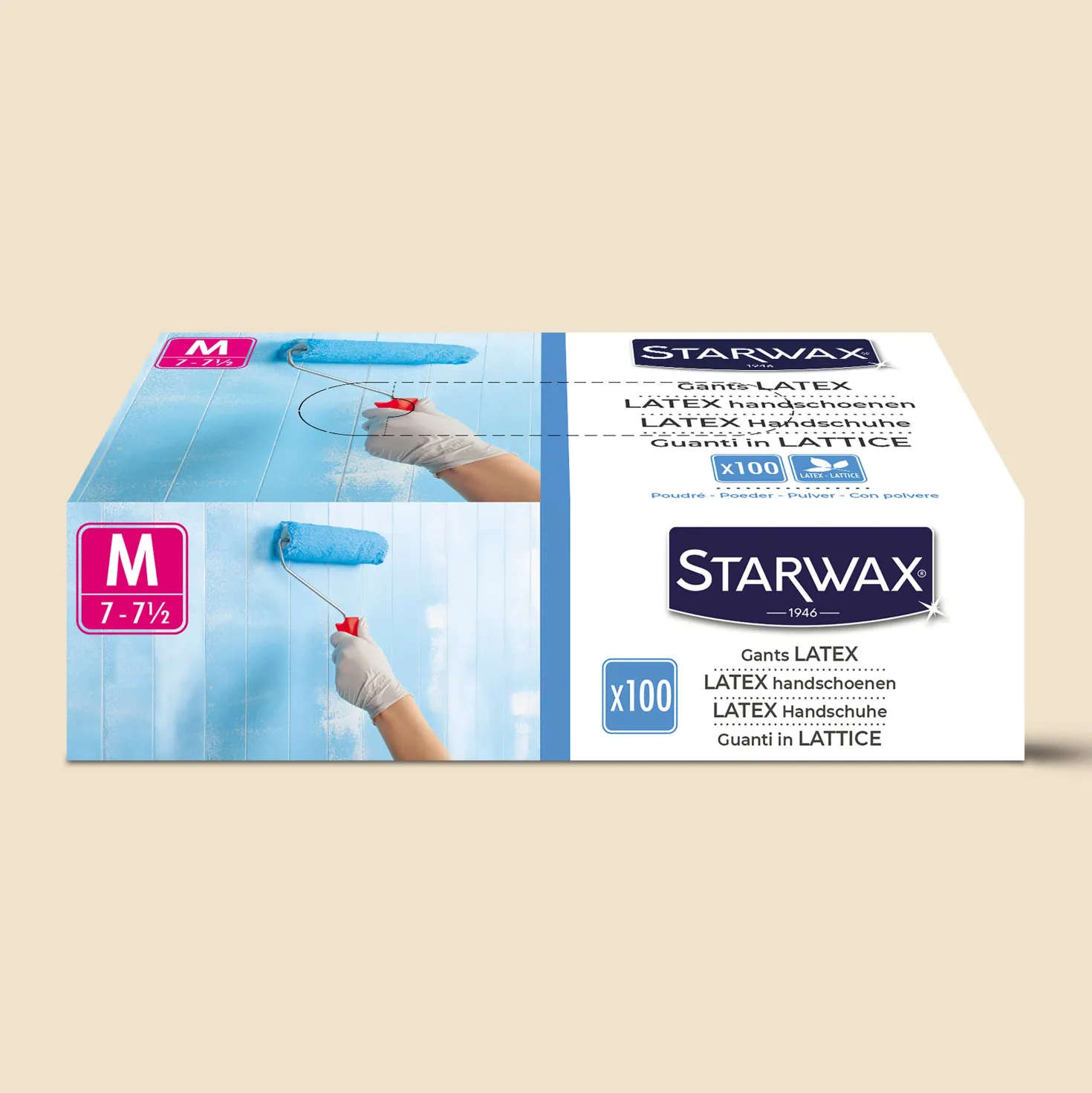 Gants latex poudrés
