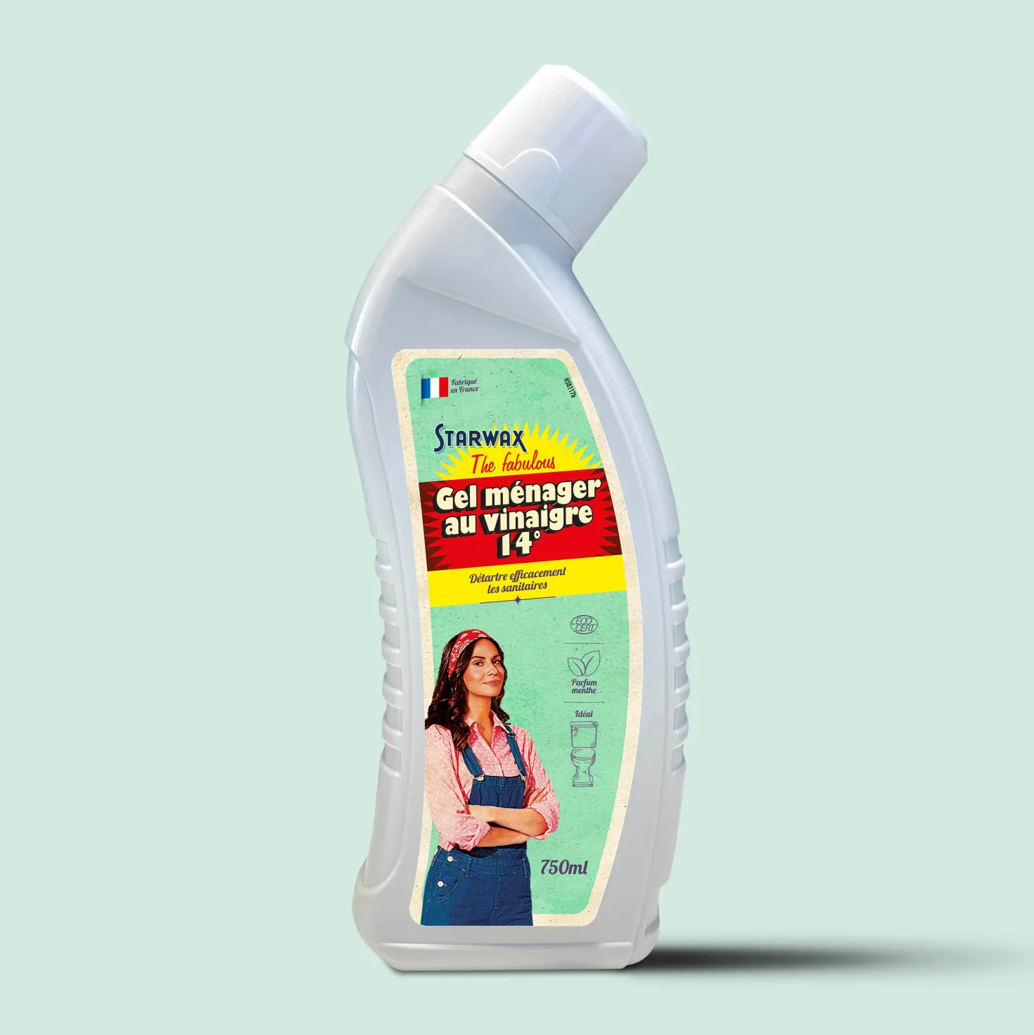 Gel Ménager au vinaigre spécial sanitaires et cuvettes WC