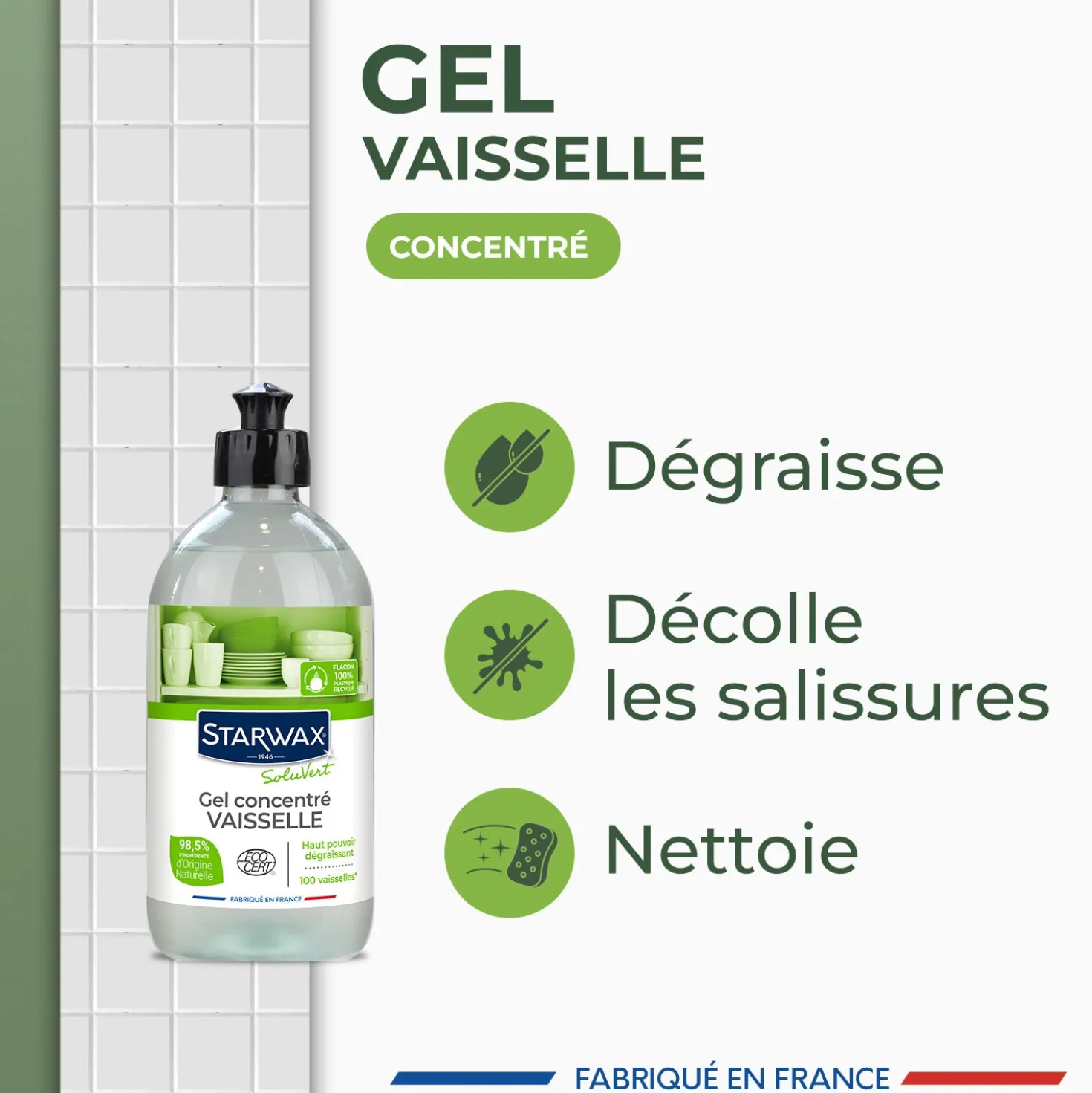 Gel vaisselle concentré