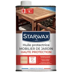 Huile protectrice formule enrichie pour mobilier de jardin en bois