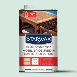 Huile protectrice formule enrichie pour mobilier de jardin en bois