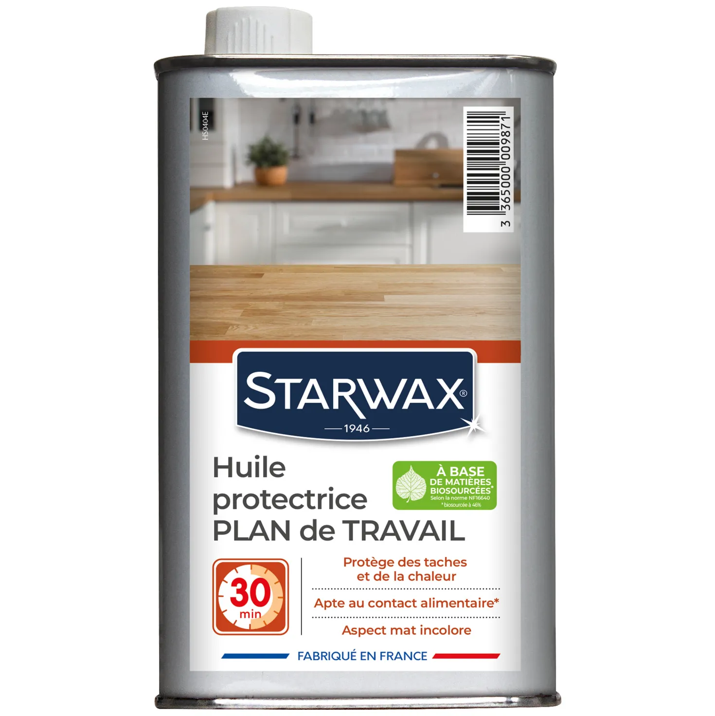 Huile protectrice pour plan de travail en bois huilé