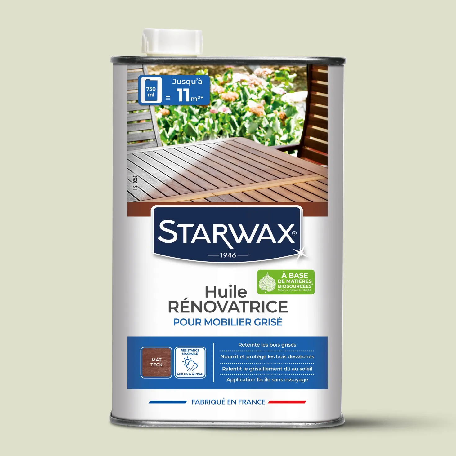 Huile rénovatrice application facile pour mobilier grisé