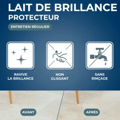 Lait de brillance pour marbres et pierres naturelles