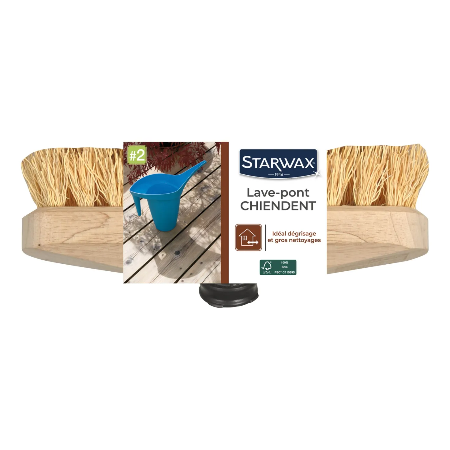 Lave pont chiendent pour terrasses et sols carrelés FSC®
