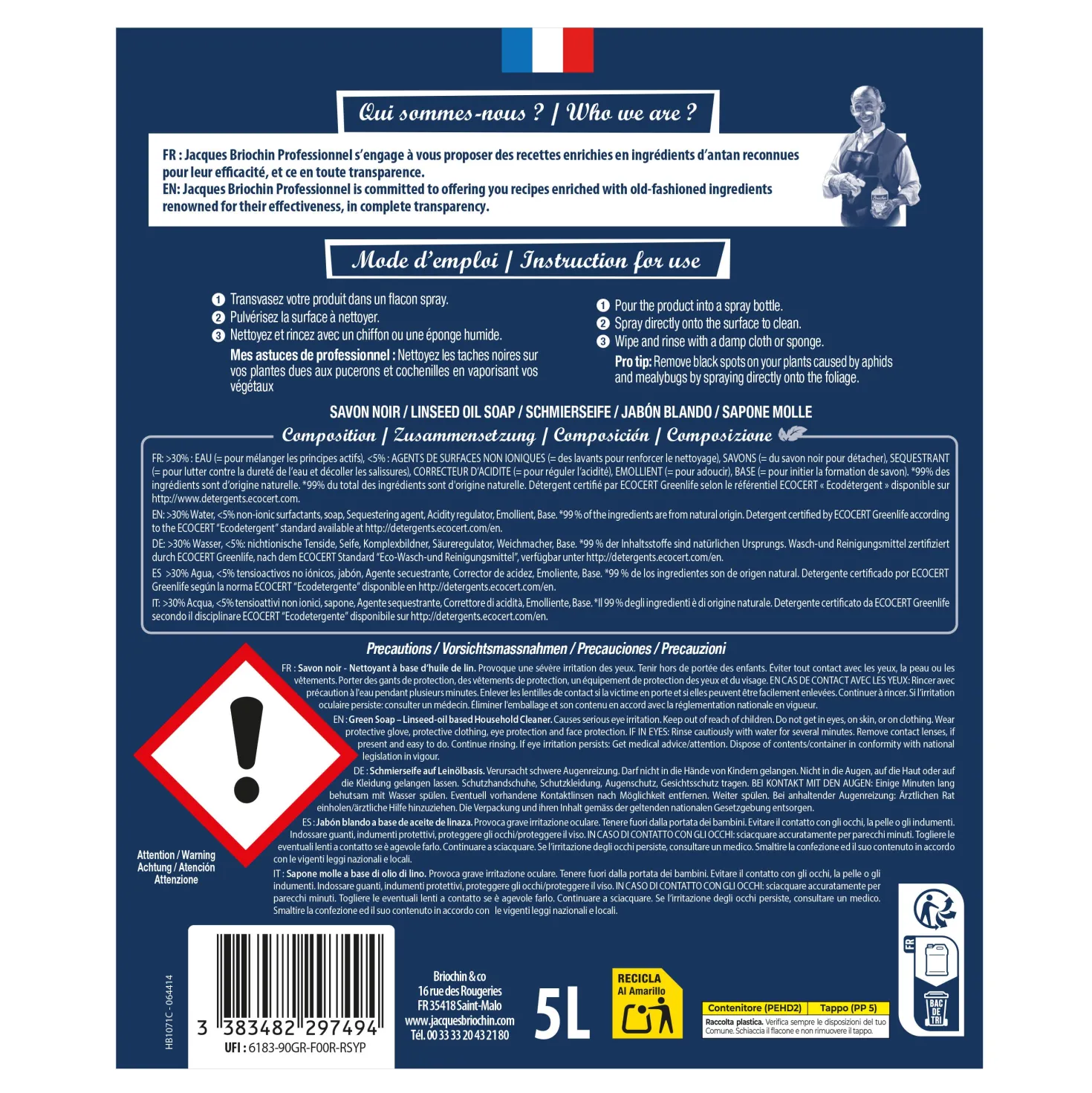 Le Savon Noir PAE Ecocert