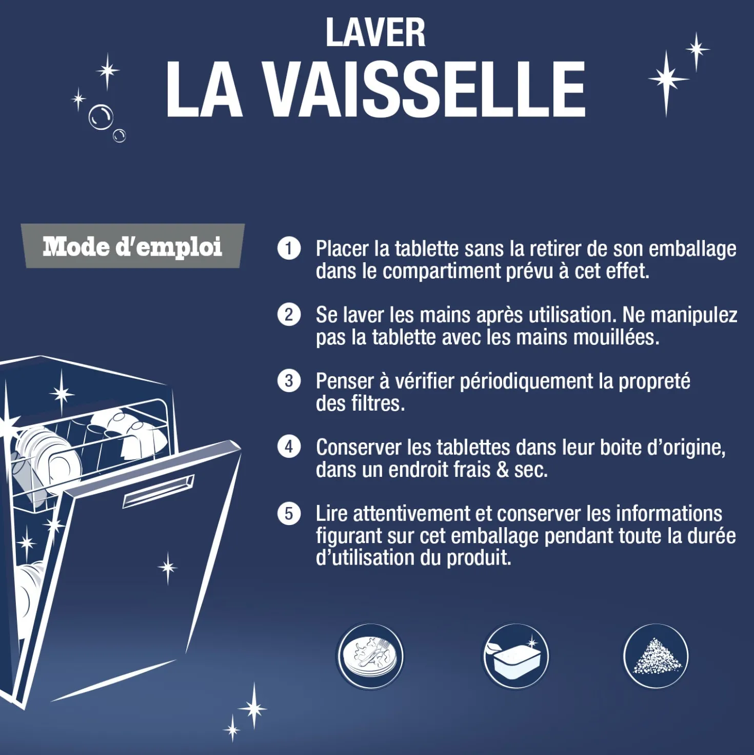 Les tablettes lave-vaisselle sans parfum