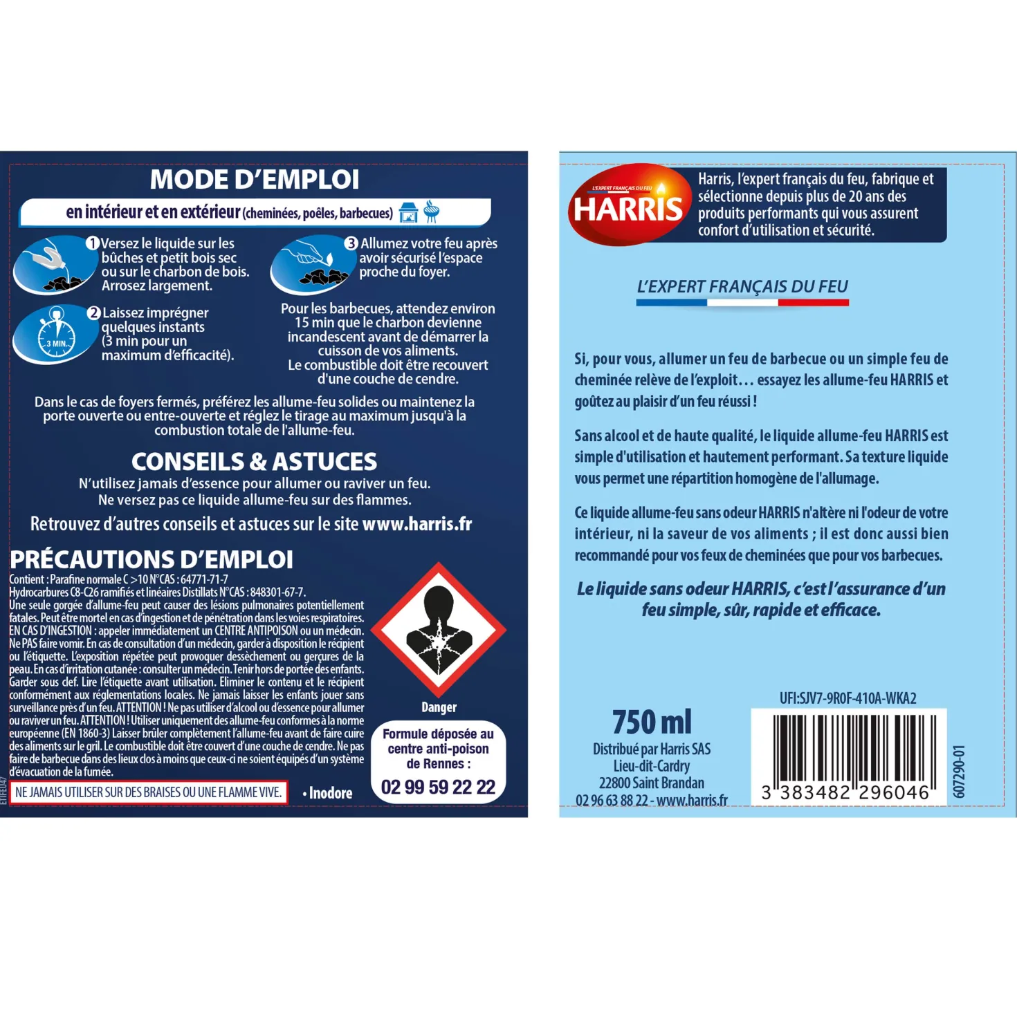 Liquide allume feu sans odeur