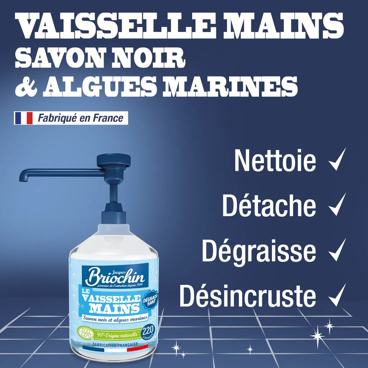 Liquide Vaisselle Mains Savon noir & Algues Marines