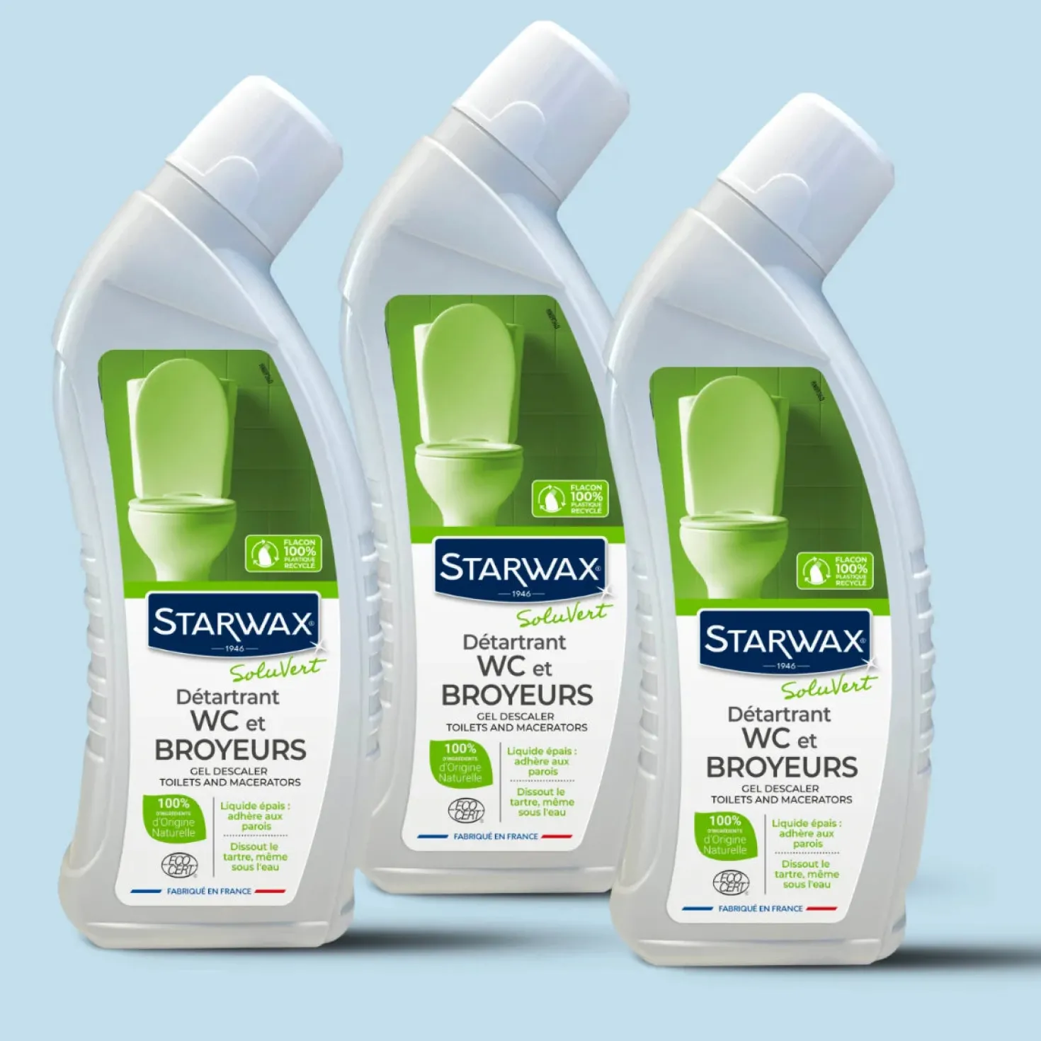 Lot de 3 Détartrant en gel pour WC